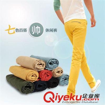 男士休閑褲 廠家直銷休閑褲男士韓版修身潮流小腳褲鉛筆褲長(zhǎng)褲亮色個(gè)性潮圖片|男士休閑褲 廠家直銷休閑褲男士韓版修身潮流小腳褲鉛筆褲長(zhǎng)褲亮色個(gè)性潮產(chǎn)品圖片由杭州彤蒙商貿(mào)公司生產(chǎn)提供-